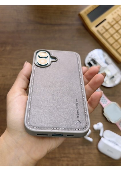 Iphone 16 Uyumlu Premium Deri Dokulu Darbelere Karşı Dayanıklı Nazal Silikon Kılıf modelleri
