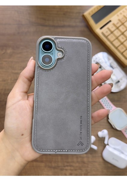 Iphone 16 Uyumlu Premium Deri Dokulu Darbelere Karşı Dayanıklı Nazal Silikon Kılıf fırsatları