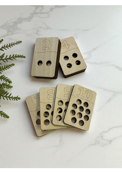 Ahşap Sayma Plakaları, Sayma Öğrenimi, Montessori Matematik Öğrenimi, 1’den 10’a Kadar