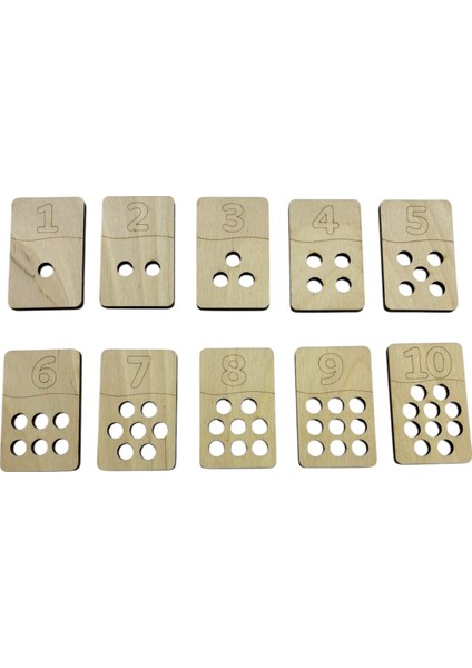 Ahşap Sayma Plakaları, Sayma Öğrenimi, Montessori Matematik Öğrenimi, 1’den 10’a Kadar fırsatları