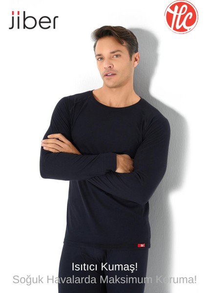 173 Erkek Yuvarlak Yaka Uzun Kollu Isıtıcılı Termal Içlik Üst