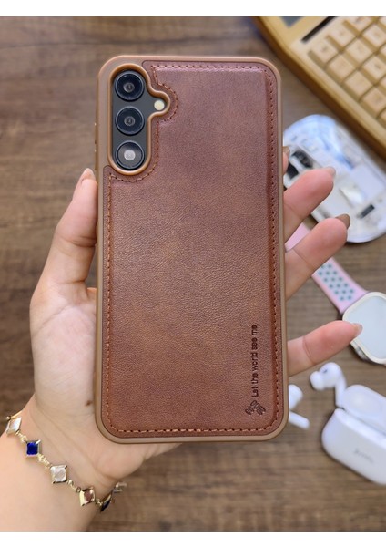 Samsung Galaxy S25 Uyumlu Premium Deri Dokulu Darbelere Karşı Dayanıklı Nazal Silikon Kılıf fırsatları