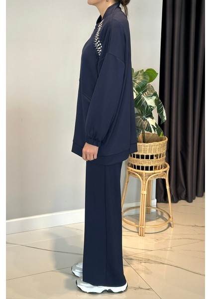 Önü Taş Detay Penye Takım 2015 Lacivert fiyatları