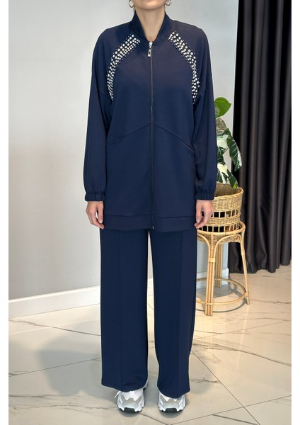 Önü Taş Detay Penye Takım 2015 Lacivert fırsatları