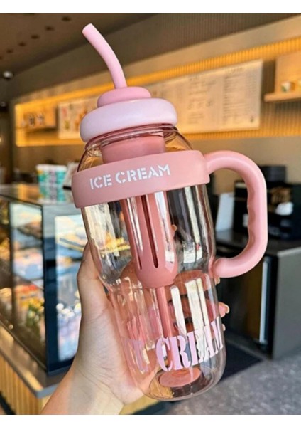 Bıgmug Ice Cream Tritan Pipetli Suluk Detoks Matara 1300 ml fiyatları