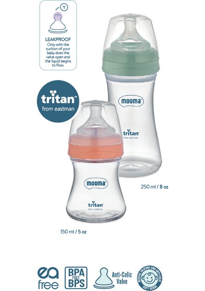 Neutra Tritan Biberon 250 ml 18+ Ay (Hızlı Akış) - Çağla Yeşili modelleri