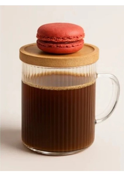 Bambu Kapaklı Sunum Seti Sunum Fanuslu Cam Kupa 300 ml fiyatları