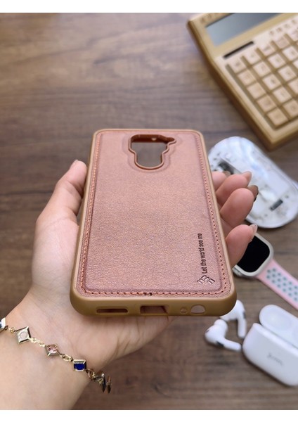 Redmi Note 9 Uyumlu Premium Deri Dokulu Darbelere Karşı Dayanıklı Nazal Silikon Kılıf modelleri
