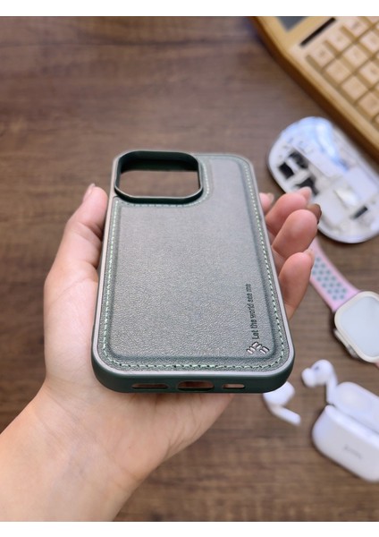 Iphone 15 Pro Uyumlu Premium Deri Dokulu Darbelere Karşı Dayanıklı Nazal Silikon Kılıf modelleri