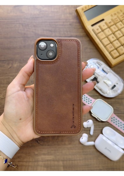 Iphone 15 Uyumlu Premium Deri Dokulu Darbelere Karşı Dayanıklı Nazal Silikon Kılıf fırsatları