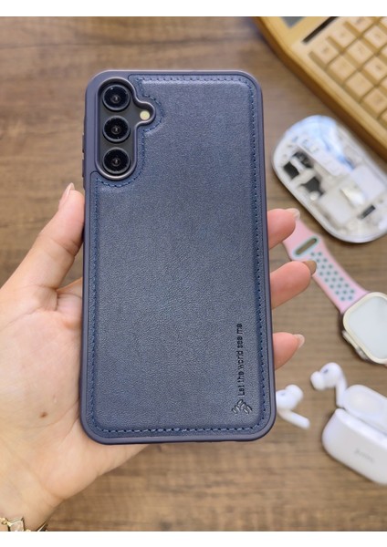 Samsung Galaxy A14 Uyumlu Premium Deri Dokulu Darbelere Karşı Dayanıklı Nazal Silikon Kılıf fırsatları