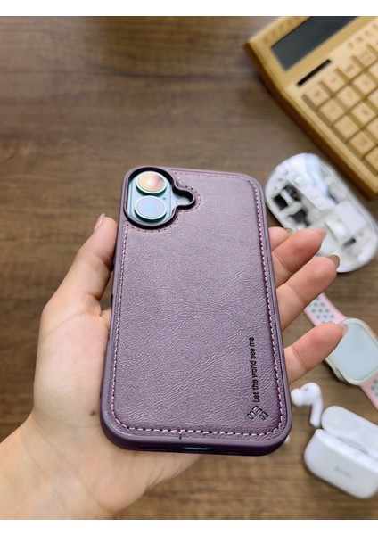 Iphone 16 Uyumlu Premium Deri Dokulu Darbelere Karşı Dayanıklı Nazal Silikon Kılıf modelleri