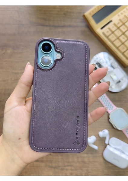 Iphone 16 Uyumlu Premium Deri Dokulu Darbelere Karşı Dayanıklı Nazal Silikon Kılıf fırsatları