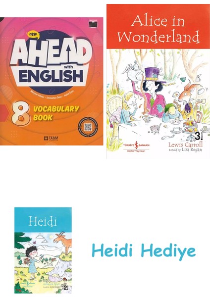 8. Sınıf Ahead With English Vocabulary Book + Alice In Wonderland + Heidi