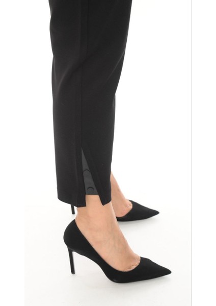 Büyük Beden Mom Yüksek Bel Paça Detaylı Örme Kadın Pantolon fiyatları