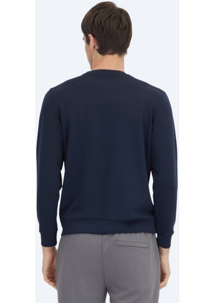 Lacivert Bisiklet Yaka Sweatshırt