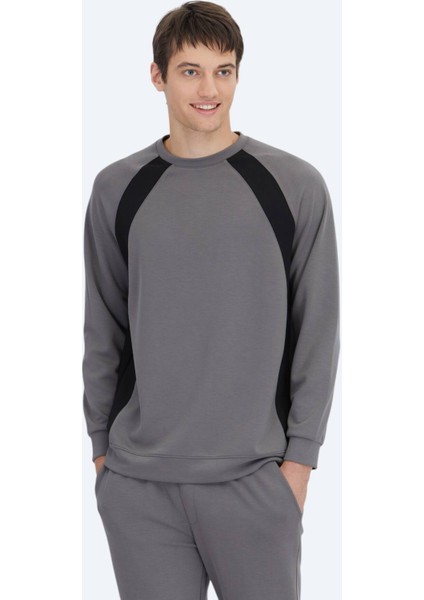 Antrasit Bisiklet Yaka Sweatshırt