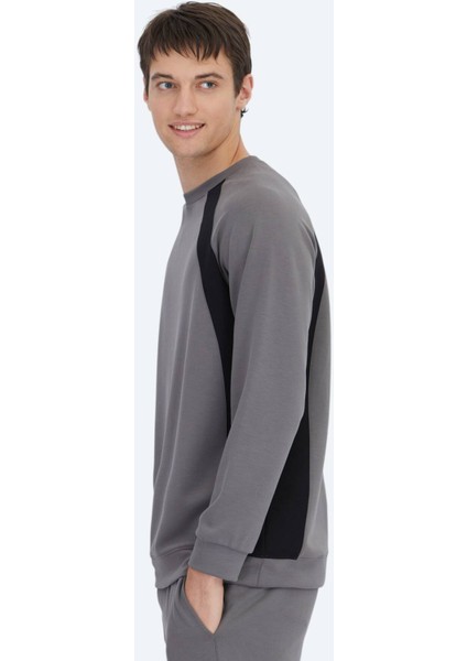 Antrasit Bisiklet Yaka Sweatshırt