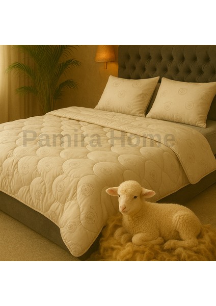 Tek Kişilik %100 Merinos Kuzu Yünü Yorgan