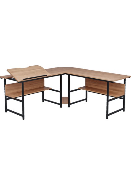 300-E Açık Ceviz (Ebru) L Bilgisayar ve Çizim Masası fiyatları