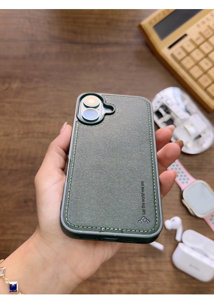 Iphone 16 Uyumlu Premium Deri Dokulu Darbelere Karşı Dayanıklı Nazal Silikon Kılıf modelleri