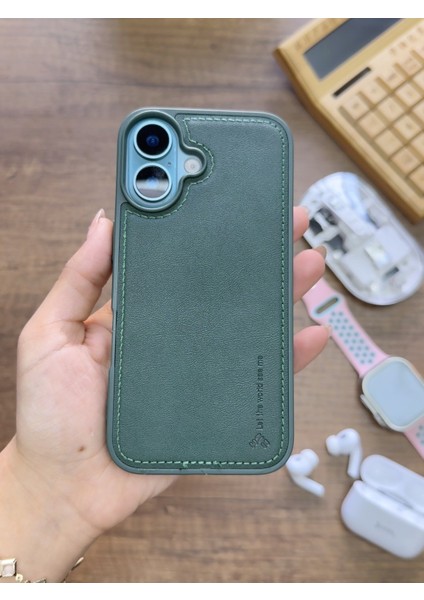 Iphone 16 Uyumlu Premium Deri Dokulu Darbelere Karşı Dayanıklı Nazal Silikon Kılıf fırsatları