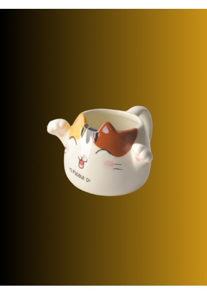 3D Kucaklayan Hayvan Figürlü Seramik Kupa