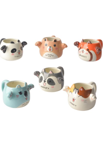 3D Kucaklayan Hayvan Figürlü Seramik Kupa modelleri