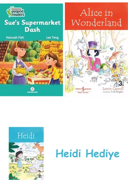 Sue’s Supermarket Dash: Beginner Pre A1 + Alice In Wonderland + Heidi