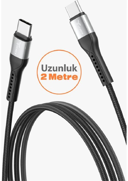 Pd Type-C Hızlı Şarj Kablosu 120W 2 mt — 17 Pro / 16 / 15 / 16 Pro Max / 17 (Dayanıklı)