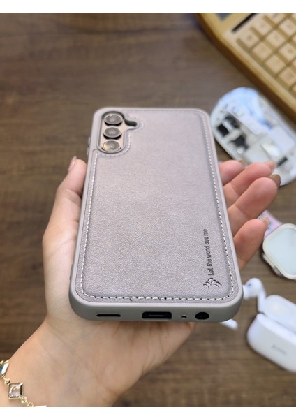 Samsung Galaxy A14 Uyumlu Premium Deri Dokulu Darbelere Karşı Dayanıklı Nazal Silikon Kılıf modelleri