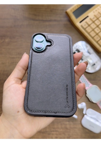 Iphone 16 Uyumlu Premium Deri Dokulu Darbelere Karşı Dayanıklı Nazal Silikon Kılıf modelleri