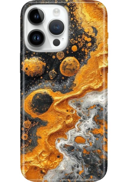 iPhone 15 Pro Max Kılıf Desenli Baskılı Tpu Rubber Kapak Krater