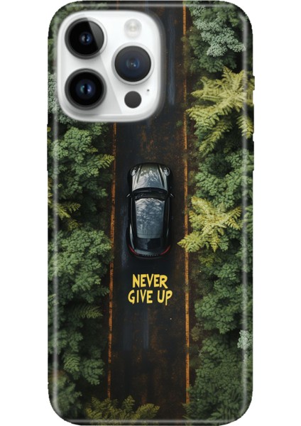 iPhone 15 Pro Max Kılıf Desenli Baskılı Tpu Rubber Kapak Nevergive UP555