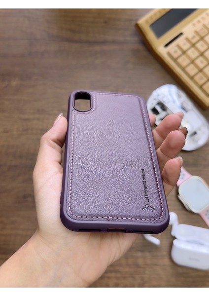 Iphone x Uyumlu Premium Deri Dokulu Darbelere Karşı Dayanıklı Nazal Silikon Kılıf modelleri