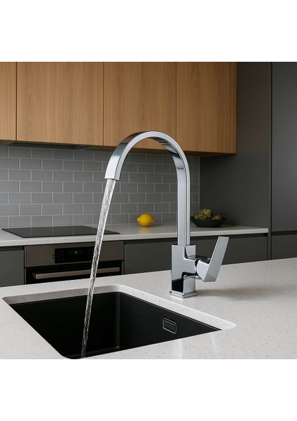 Kare Mutfa Bataryası Seti Çift Su Girişli Pirinç Musluk fiyatları