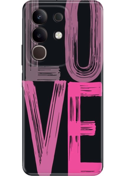 Vivo Y29 Kılıf Desenli Baskılı Tpu Rubber Kapak Love2