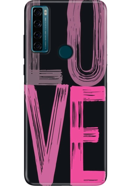 Tcl 20SE Kılıf Desenli Baskılı Tpu Rubber Kapak Love2
