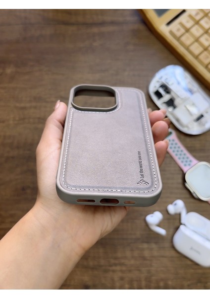Iphone 16 Pro Uyumlu Premium Deri Dokulu Darbelere Karşı Dayanıklı Nazal Silikon Kılıf modelleri
