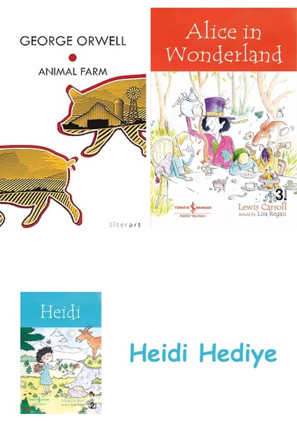 Animal Farm + Alice In Wonderland + Heidi