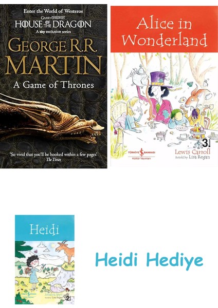 A Game Of Thrones: Book 1 + Alice In Wonderland + Heidi
