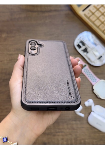 Samsung Galaxy S25 Uyumlu Premium Deri Dokulu Darbelere Karşı Dayanıklı Nazal Silikon Kılıf modelleri