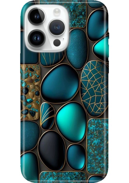 iPhone 15 Pro Max Kılıf Desenli Baskılı Tpu Rubber Kapak Marble