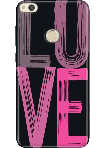 Huawei P9 Lite 2017 Kılıf Desenli Baskılı Tpu Rubber Kapak Love2