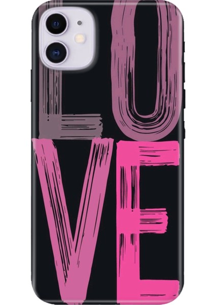 iPhone 11 Kılıf Desenli Baskılı Tpu Rubber Kapak Love2