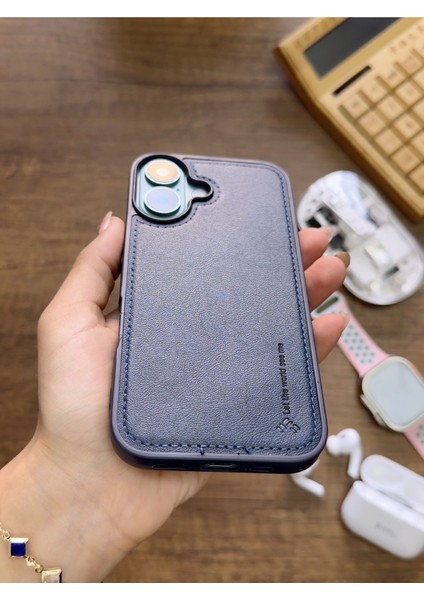 Iphone 16 Uyumlu Premium Deri Dokulu Darbelere Karşı Dayanıklı Nazal Silikon Kılıf modelleri