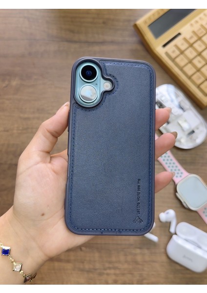 Iphone 16 Uyumlu Premium Deri Dokulu Darbelere Karşı Dayanıklı Nazal Silikon Kılıf fırsatları