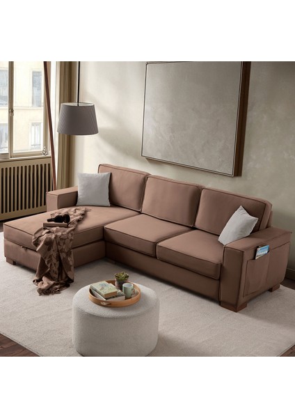 Corner Köşe Koltuk Takımı Sandıklı Kahverengi fiyatları