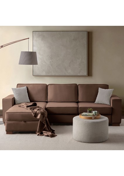 Corner Köşe Koltuk Takımı Sandıklı Kahverengi modelleri