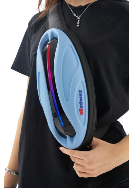 LED Işıklı Sert Korumalı Bel Çantası – USB Şarjlı, Su Geçirmez, Darbe Dayanıklı